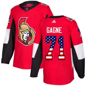 Gabriel Gagne Youth Adidas Ottawa Senators Authentic Red USA Flag Fashion Jersey