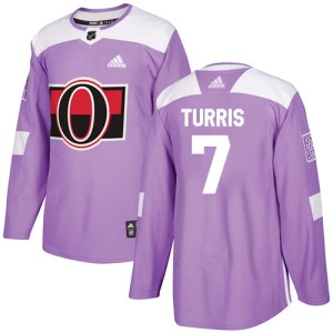 Kyle Turris Youth Adidas Ottawa Senators Authentic Purple Fights Cancer Practice Jersey