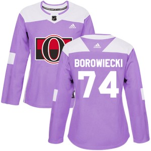 Mark Borowiecki Women's Adidas Ottawa Senators Authentic Purple Fights Cancer Practice Jersey