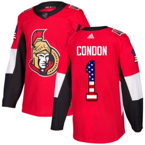Mike Condon Men's Adidas Ottawa Senators Authentic Red USA Flag Fashion Jersey