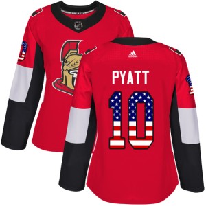 Tom Pyatt Women's Adidas Ottawa Senators Authentic Red USA Flag Fashion Jersey