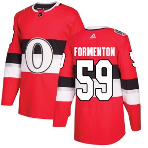 Alex Formenton Men's Adidas Ottawa Senators Authentic Red 2017 100 Classic Jersey