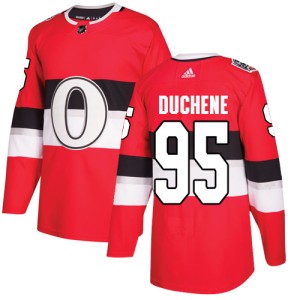 Matt Duchene Men's Adidas Ottawa Senators Authentic Red 2017 100 Classic Jersey