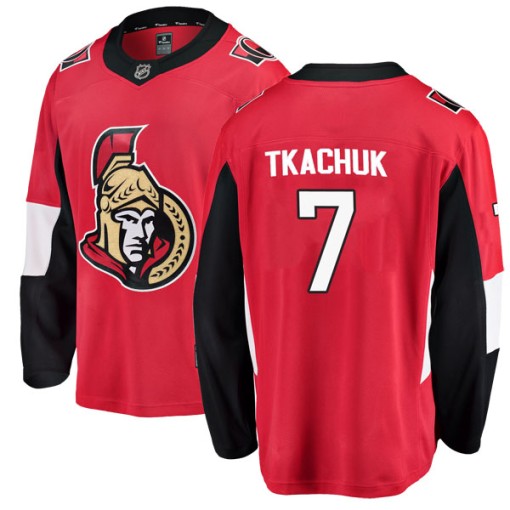 Brady Tkachuk Youth Fanatics Branded Ottawa Senators Breakaway Red Home Jersey