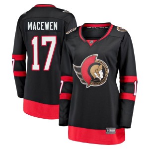 Zack MacEwen Women's Fanatics Branded Ottawa Senators Premier Black Breakaway 2020/21 Home Jersey