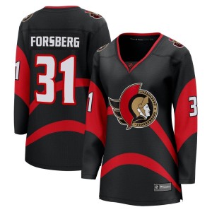 Anton Forsberg Women's Fanatics Branded Ottawa Senators Breakaway Black Special Edition 2.0 Jersey