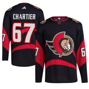 Rourke Chartier Youth Adidas Ottawa Senators Authentic Black Reverse Retro 2.0 Jersey