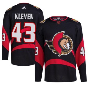 Tyler Kleven Youth Adidas Ottawa Senators Authentic Black Reverse Retro 2.0 Jersey