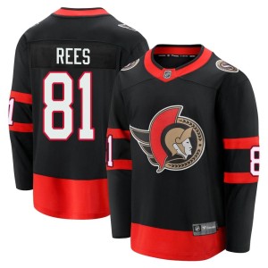 Jamieson Rees Men's Fanatics Branded Ottawa Senators Premier Black Breakaway 2020/21 Home Jersey