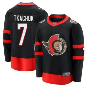 Brady Tkachuk Men's Fanatics Branded Ottawa Senators Premier Black Breakaway 2020/21 Home Jersey