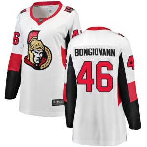 Wyatt Bongiovanni Women's Fanatics Branded Ottawa Senators Breakaway White Away Jersey