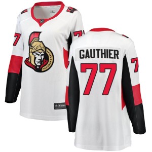 Julien Gauthier Women's Fanatics Branded Ottawa Senators Breakaway White Away Jersey
