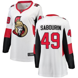 Scott Sabourin Women's Fanatics Branded Ottawa Senators Breakaway White Away Jersey