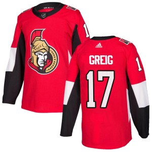 Ridly Greig Youth Adidas Ottawa Senators Authentic Red Home Jersey