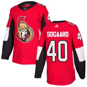 Mads Sogaard Youth Adidas Ottawa Senators Authentic Red Home Jersey