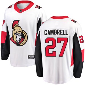 Dylan Gambrell Youth Fanatics Branded Ottawa Senators Breakaway White Away Jersey