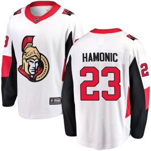 Travis Hamonic Youth Fanatics Branded Ottawa Senators Breakaway White Away Jersey