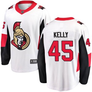 Parker Kelly Youth Fanatics Branded Ottawa Senators Breakaway White Away Jersey