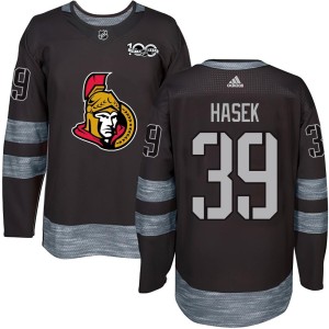 Dominik Hasek Youth Ottawa Senators Authentic Black 1917-2017 100th Anniversary Jersey