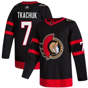 Brady Tkachuk Youth Adidas Ottawa Senators Authentic Black 2020/21 Home Jersey