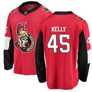 Parker Kelly Men's Fanatics Branded Ottawa Senators Breakaway Red Home Jersey