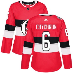 Jakob Chychrun Women's Adidas Ottawa Senators Authentic Red 2017 100 Classic Jersey