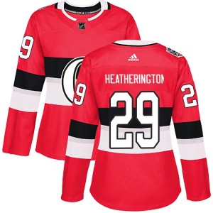 Dillon Heatherington Women's Adidas Ottawa Senators Authentic Red 2017 100 Classic Jersey
