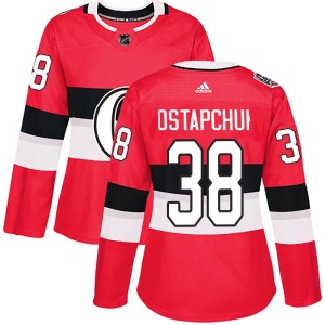Zack Ostapchuk Women's Adidas Ottawa Senators Authentic Red 2017 100 Classic Jersey