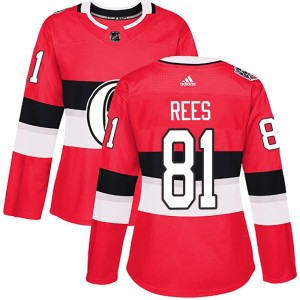 Jamieson Rees Women's Adidas Ottawa Senators Authentic Red 2017 100 Classic Jersey