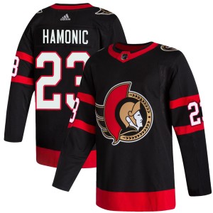 Travis Hamonic Men's Adidas Ottawa Senators Authentic Black 2020/21 Home Jersey