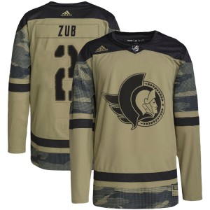 Artem Zub Men's Adidas Ottawa Senators Authentic Camo Military Appreciation Practice Jersey