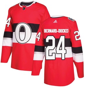 Jacob Bernard-Docker Youth Adidas Ottawa Senators Authentic Red 2017 100 Classic Jersey