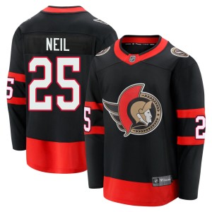 Chris Neil Youth Fanatics Branded Ottawa Senators Premier Black Breakaway 2020/21 Home Jersey